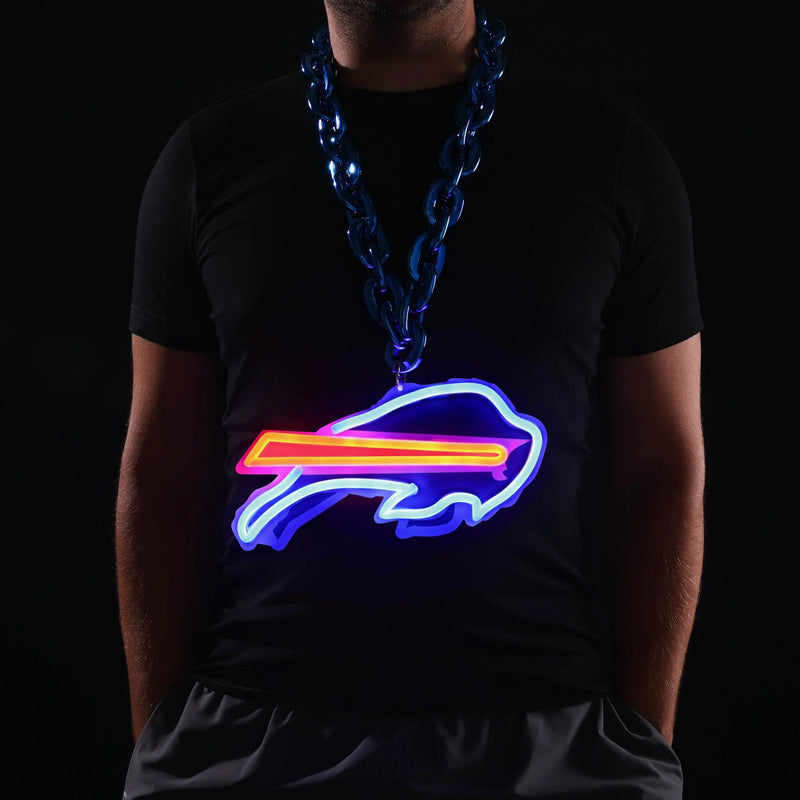 NFL Fan Chain, Big Neon Light Up Team Logo - Buffalo Bills