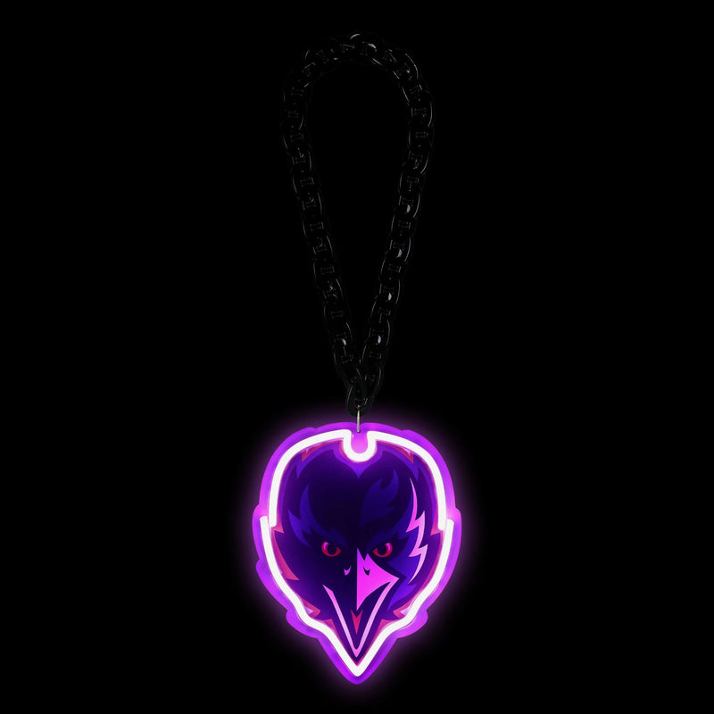 NFL Fan Chain, Big Neon Light Up Team Logo - Baltimore Ravens