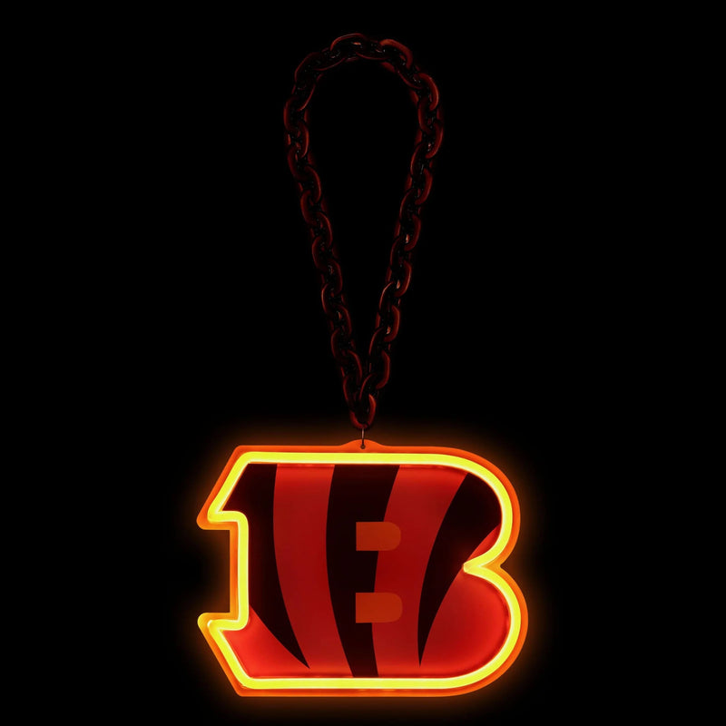 NFL Fan Chain, Big Neon Light Up Team Logo - Cincinnati Bengals