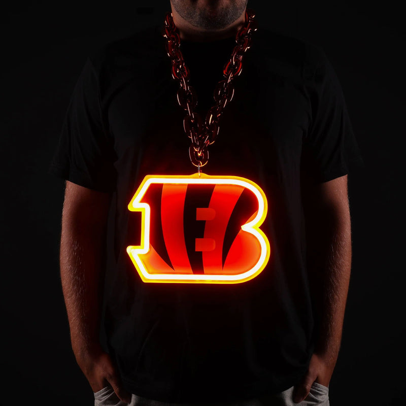 NFL Fan Chain, Big Neon Light Up Team Logo - Cincinnati Bengals