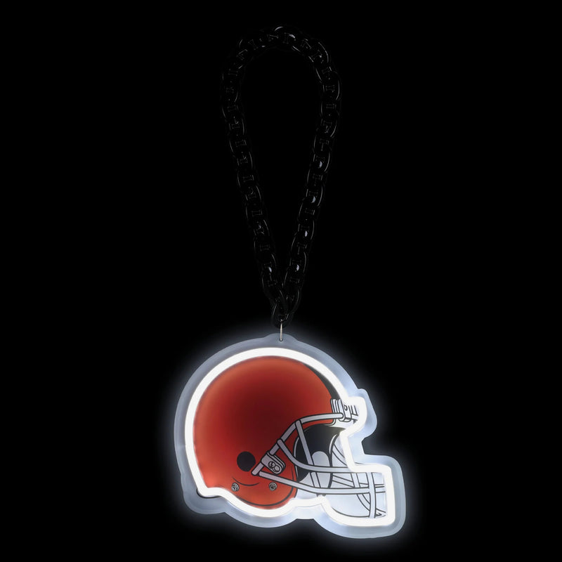 NFL Fan Chain, Big Neon Light Up Team Logo - Cleveland Browns