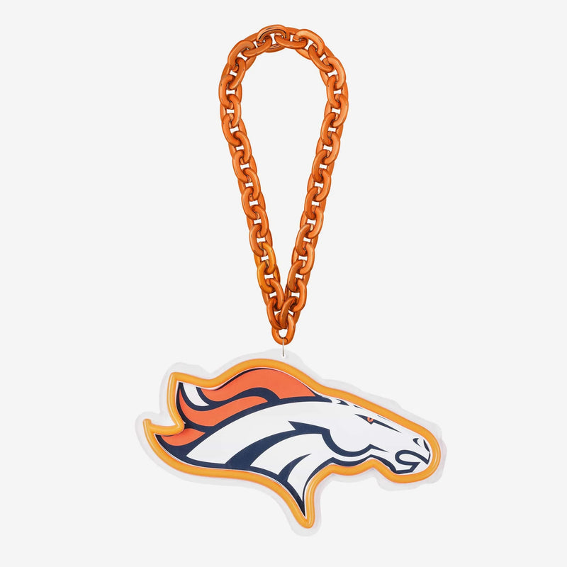 NFL Fan Chain, Big Neon Light Up Team Logo - Denver Broncos