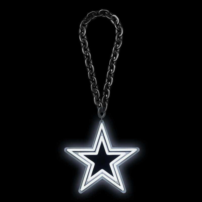 NFL Fan Chain, Big Neon Light Up Team Logo - Dallas Cowboys