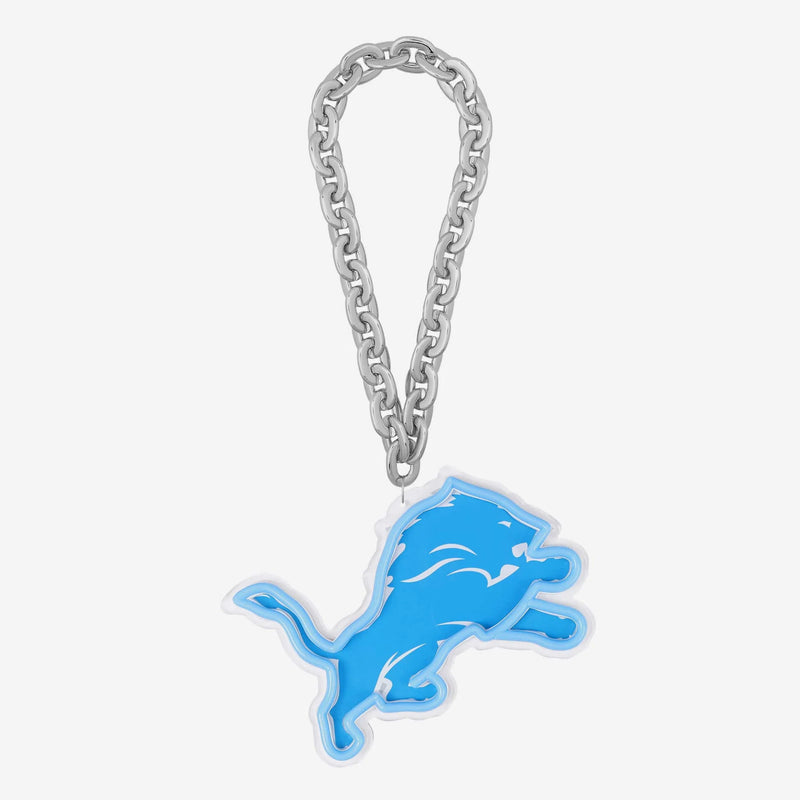 NFL Fan Chain, Big Neon Light Up Team Logo - Detroit Lions