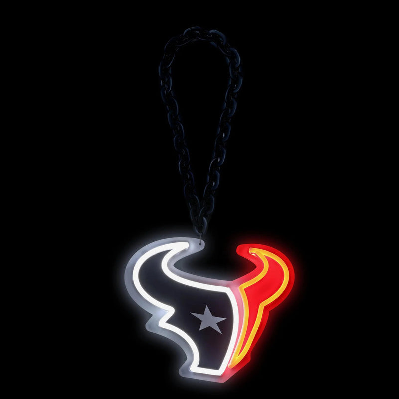 NFL Fan Chain, Big Neon Light Up Team Logo - Houston Texans