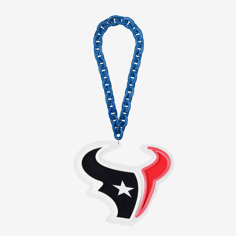 NFL Fan Chain, Big Neon Light Up Team Logo - Houston Texans