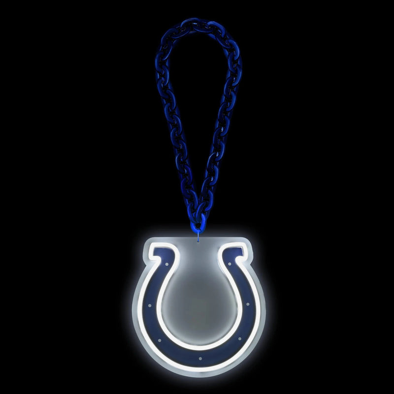 NFL Fan Chain, Big Neon Light Up Team Logo - Indianapolis Colts