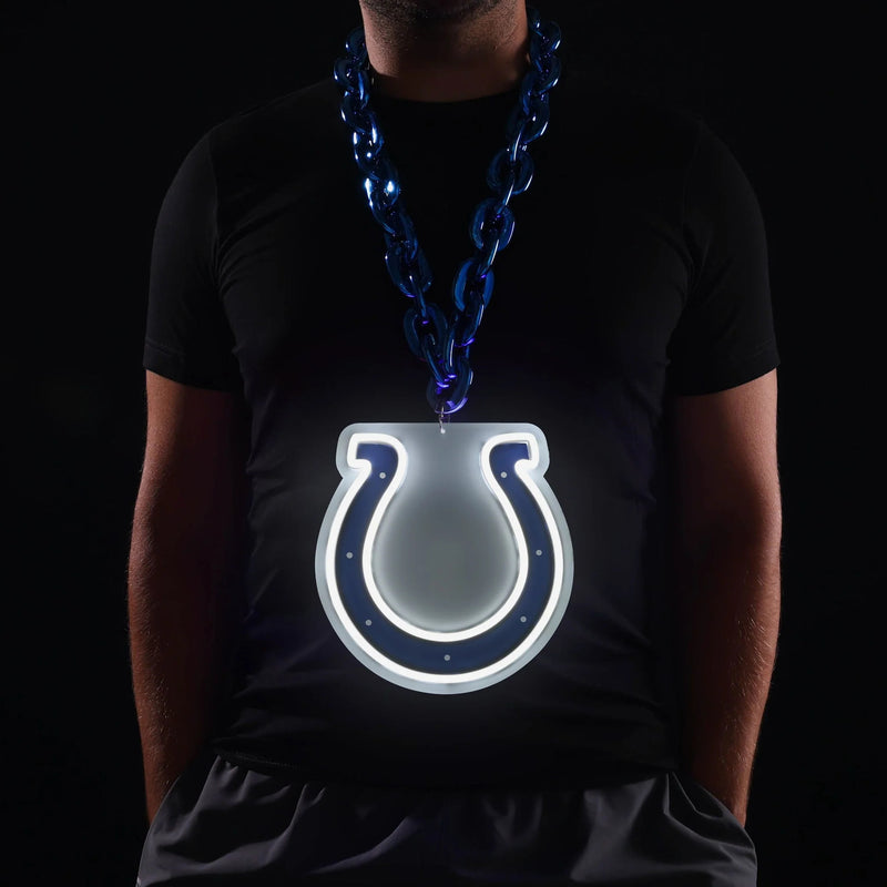 NFL Fan Chain, Big Neon Light Up Team Logo - Indianapolis Colts