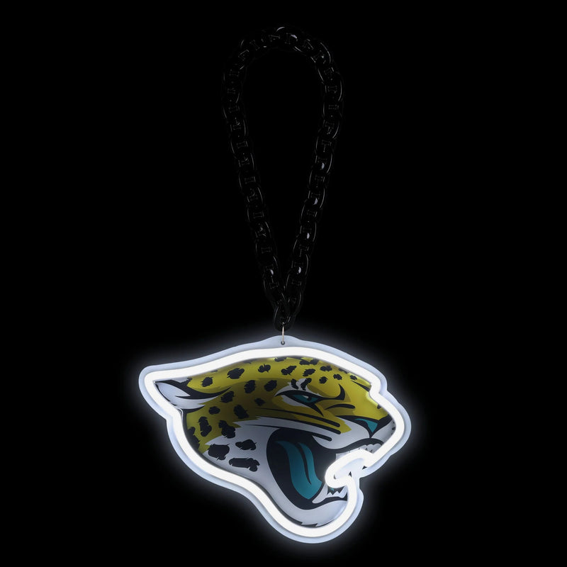 NFL Fan Chain, Big Neon Light Up Team Logo - Jacksonville Jaguars