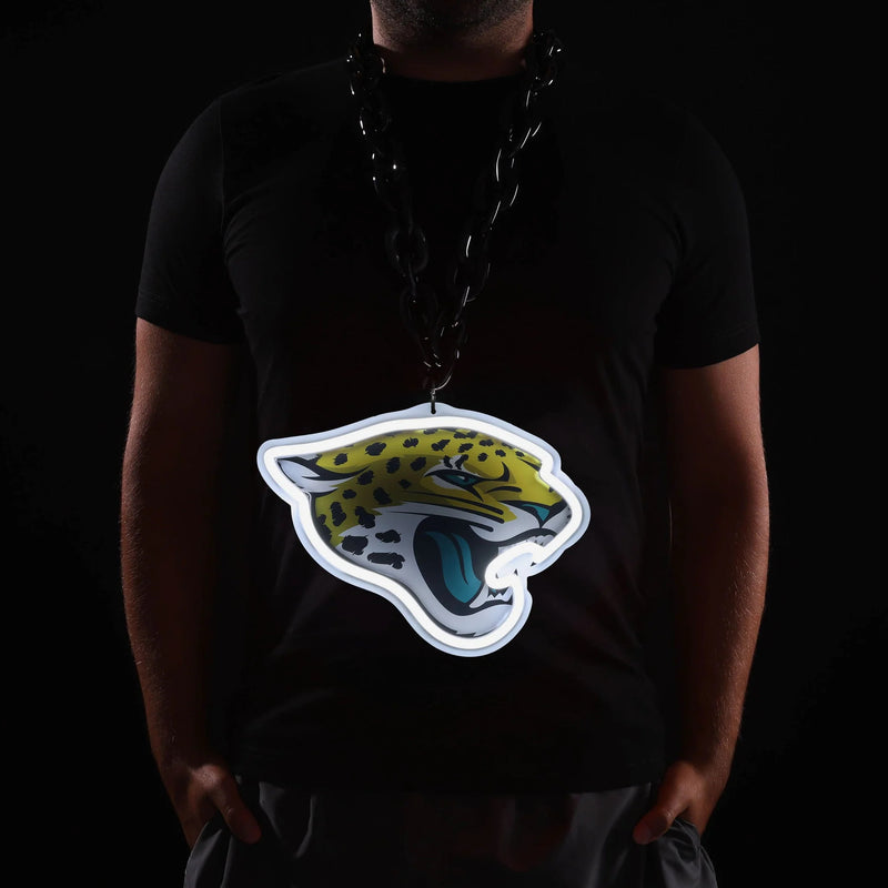 NFL Fan Chain, Big Neon Light Up Team Logo - Jacksonville Jaguars