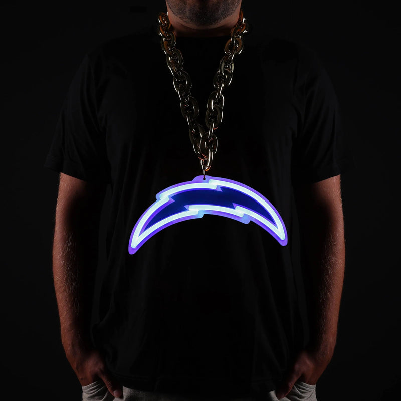 NFL Fan Chain, Big Neon Light Up Team Logo - Los Angeles Chargers