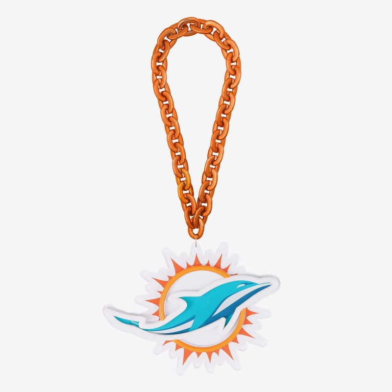 NFL Fan Chain, Big Neon Light Up Team Logo - Miami Dolphins