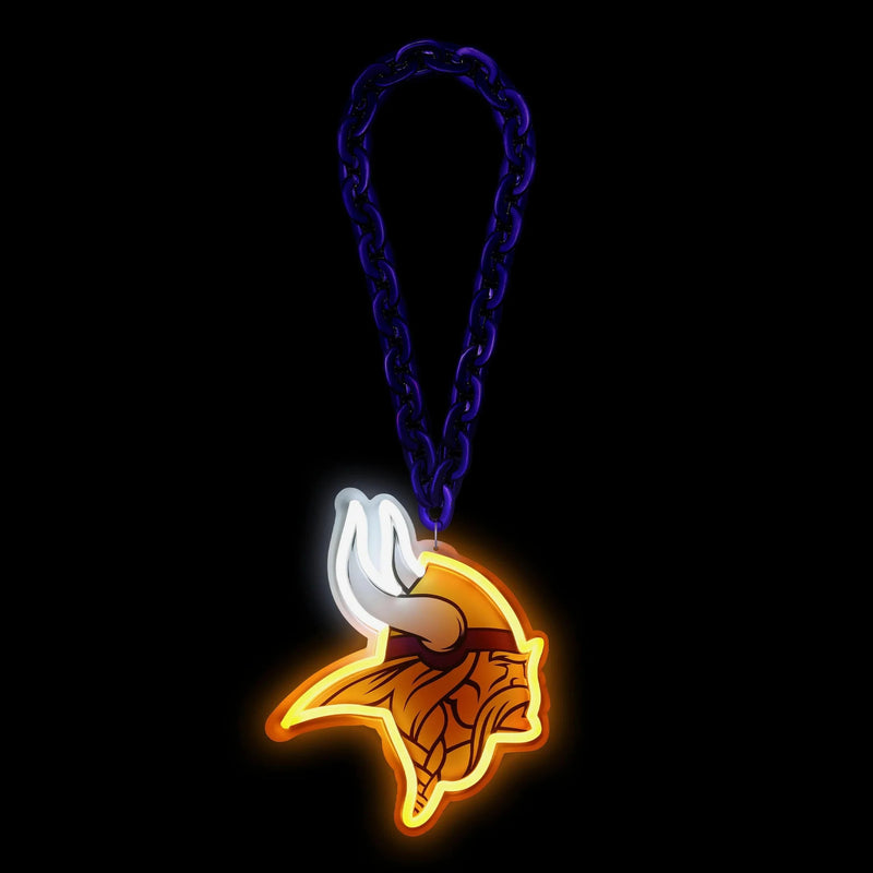 NFL Fan Chain, Big Neon Light Up Team Logo - Minnesota Vikings