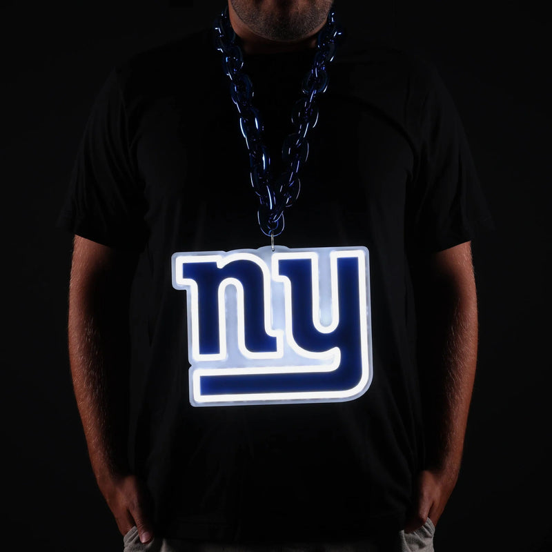 NFL Fan Chain, Big Neon Light Up Team Logo - New York Giants