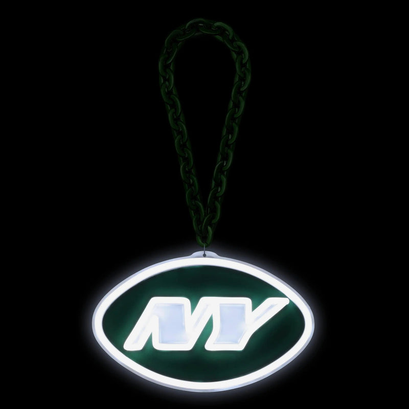 NFL Fan Chain, Big Neon Light Up Team Logo - New York Jets