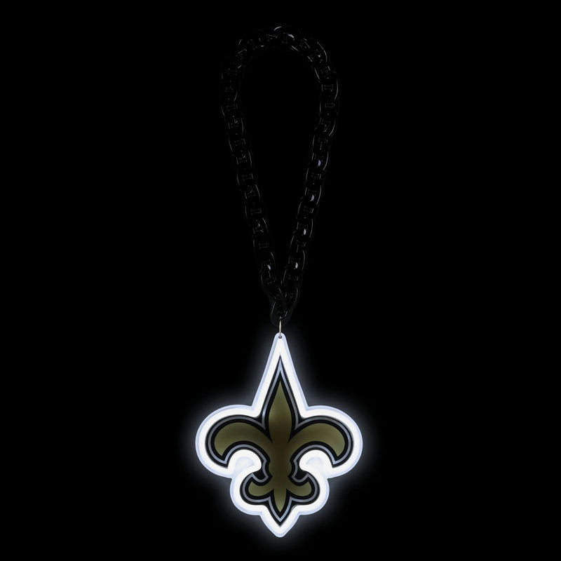 NFL Fan Chain, Big Neon Light Up Team Logo - New Orleans Saints