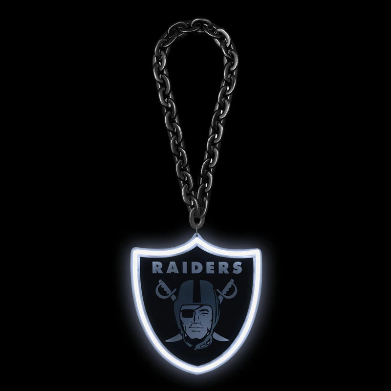 NFL Fan Chain, Big Neon Light Up Team Logo - Las Vegas Raiders