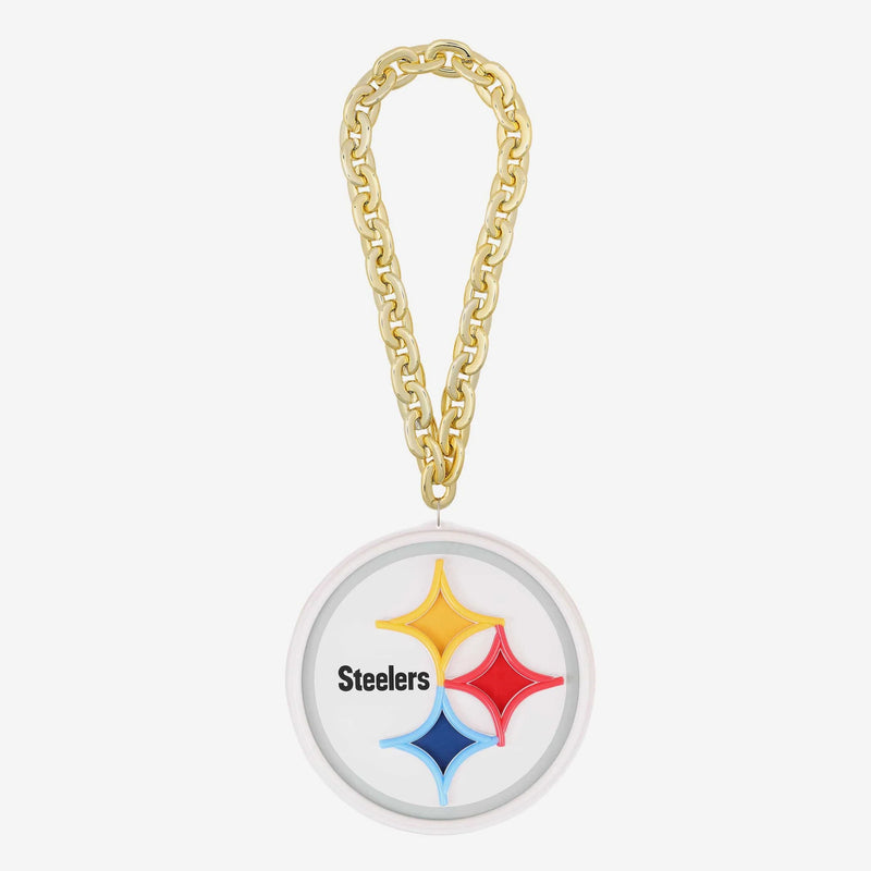 NFL Fan Chain, Big Neon Light Up Team Logo - Pittsburgh Steelers