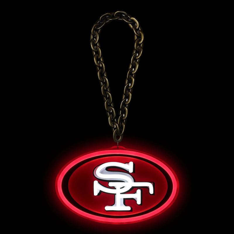 NFL Fan Chain, Big Neon Light Up Team Logo - San Francisco 49ers