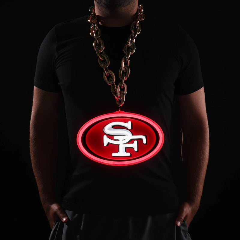 NFL Fan Chain, Big Neon Light Up Team Logo - San Francisco 49ers