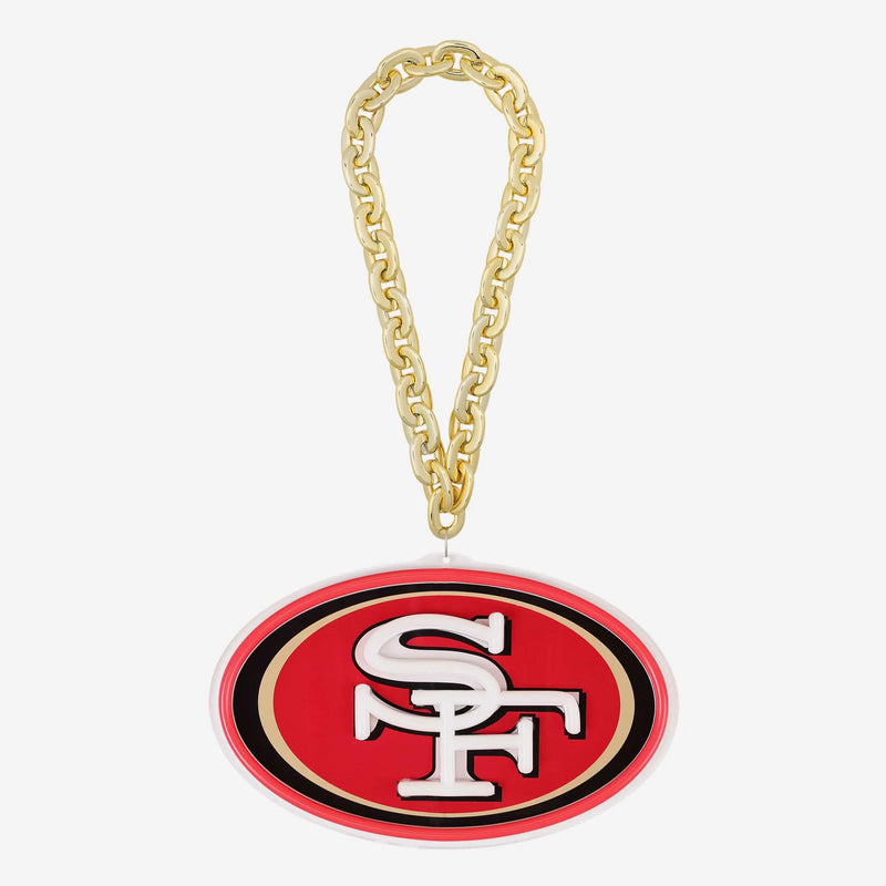 NFL Fan Chain, Big Neon Light Up Team Logo - San Francisco 49ers