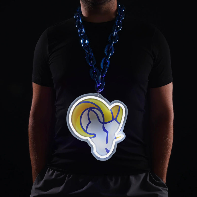 NFL Fan Chain, Big Neon Light Up Team Logo - Los Angeles Rams