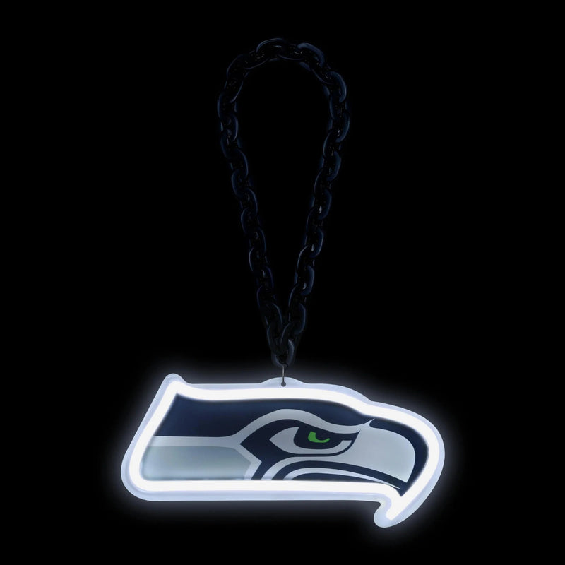 NFL Fan Chain, Big Neon Light Up Team Logo - Seattle Seahawks