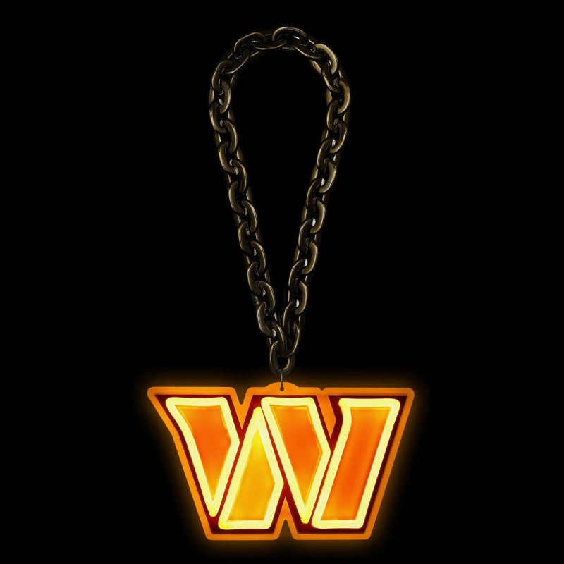 NFL Fan Chain, Big Neon Light Up Team Logo - Washington Commanders