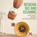 Cooking/BBQ Glass Oil Dispenser with 3 Layer Gel Brush