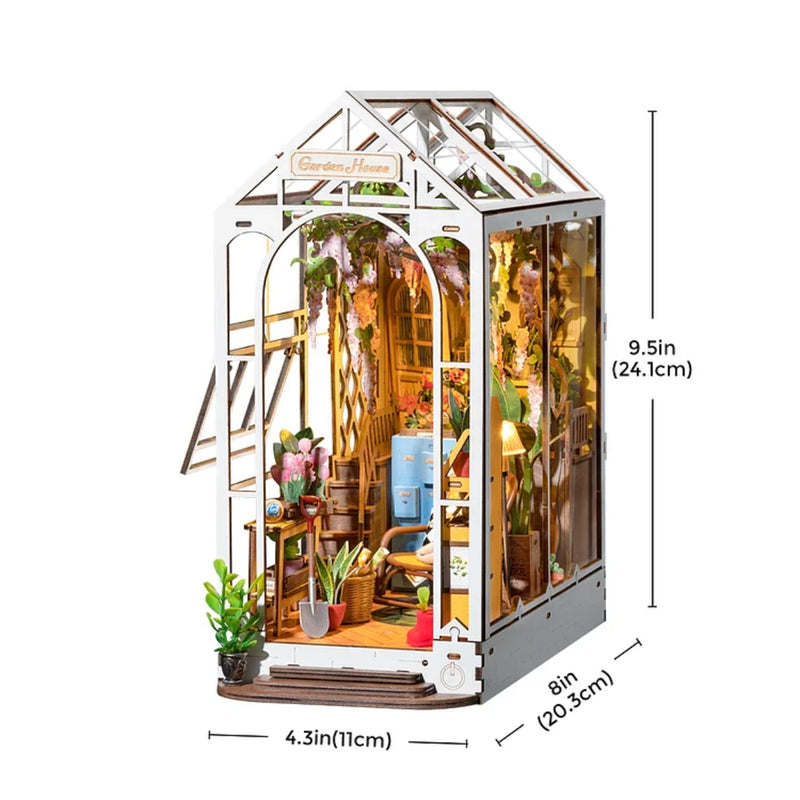 DIY Book Nook Kit,Book Nook Maison de Poupée en Bois Puzzle 3D en Bois DIY Book Nook Kit,Book Nook Maison de Poupée en Bois Puzzle 3D en Bois