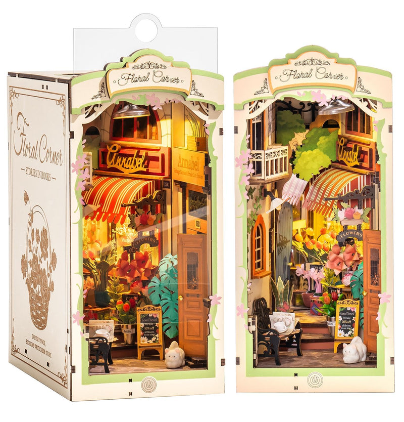 DIY 3D Book Nook Kit - Floral Corner 164pcs