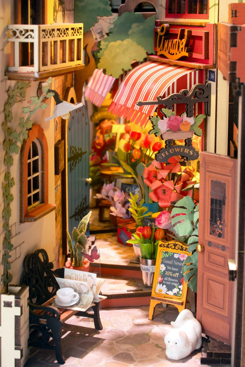 DIY 3D Book Nook Kit - Floral Corner 164pcs