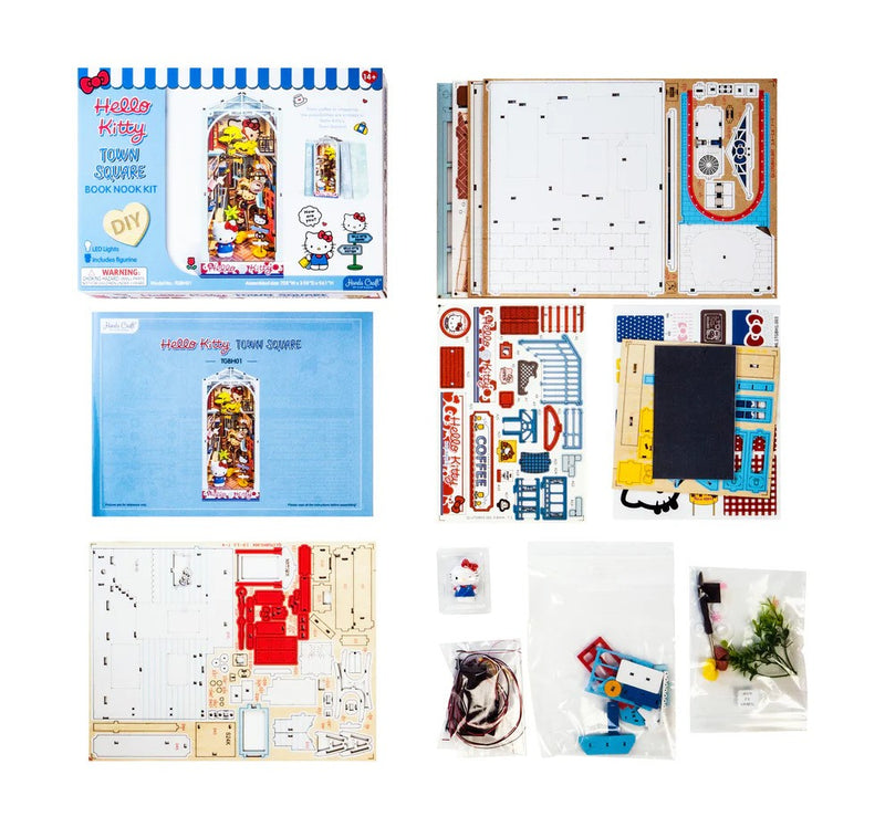 DIY 3D Book Nook Kit - Hello Kitty: Town Square 169pcs