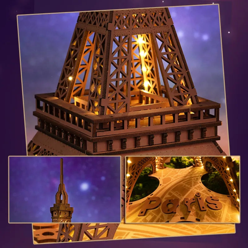 DIY 3D Puzzle Night of Eiffel Tower 164pcs