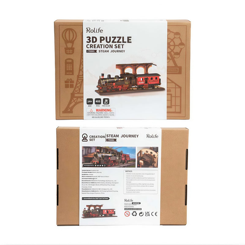 DIY 3D Puzzle - Steam Journey Train - 405pcs