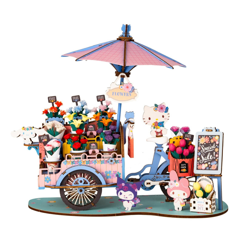 DIY 3D Puzzle - Hello Kitty Flower Cart 184pcs