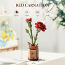 DIY 3D Wood Puzzle Red Carnation 124pcs