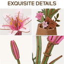 DIY 3D Wood Puzzle Pink Lily 73 pieces