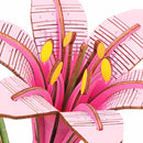 DIY 3D Wood Puzzle Pink Lily 73 pieces