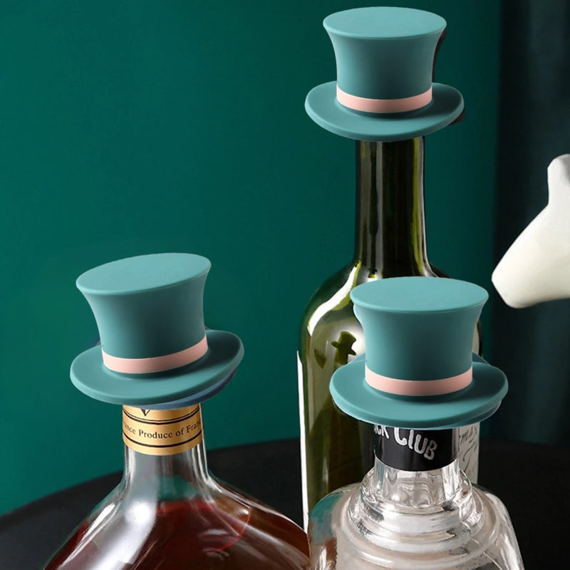 Wine Stopper Green Magic Top Hat 2 Pack