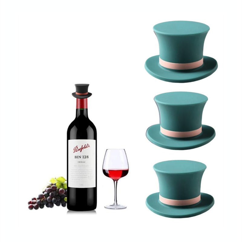 Wine Stopper Green Magic Top Hat 2 Pack
