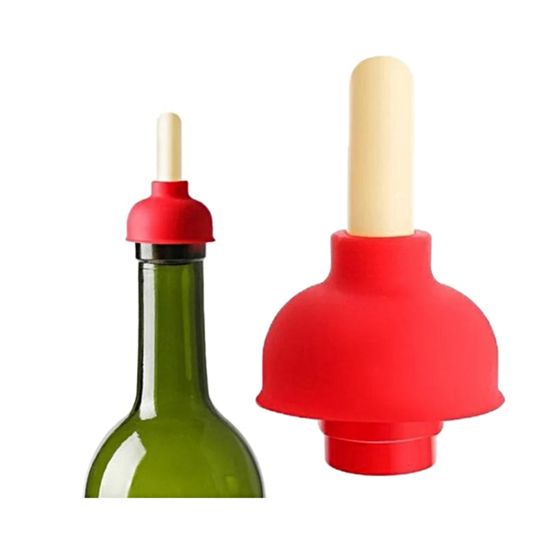 Wine Stopper Red Toilet Plunger 2 Pack