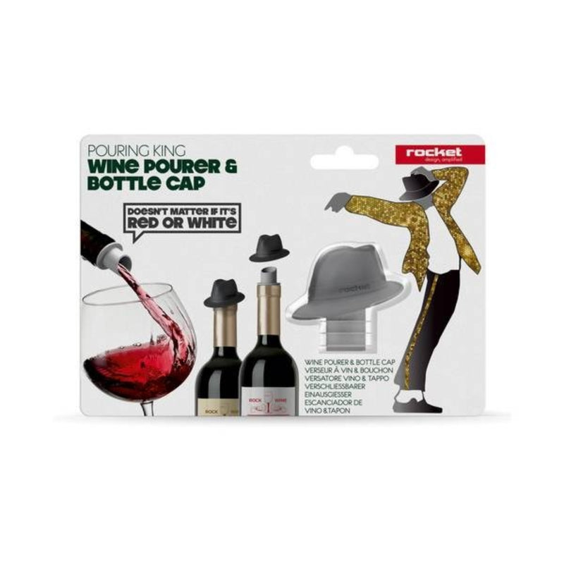 Wine Pourer and Stopper Top Hat 2 Pack