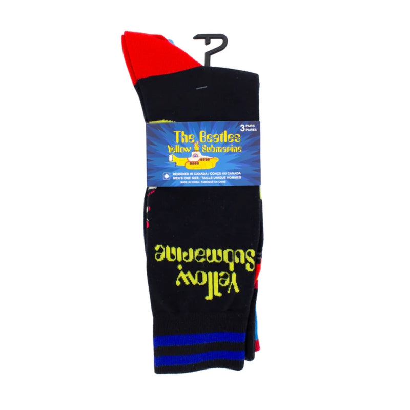 The Beatles Socks Help Yellow Submarine 3 Pack