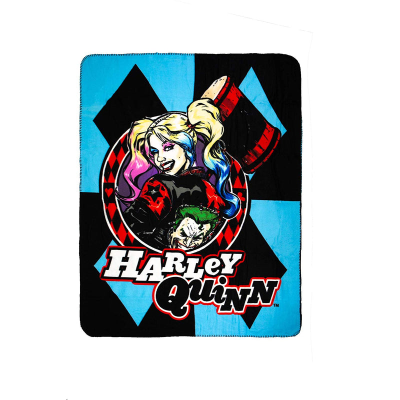 Blanket Faux Fur Harley Quinn TWIN Bed 60"x 80 - Flashpopup.com