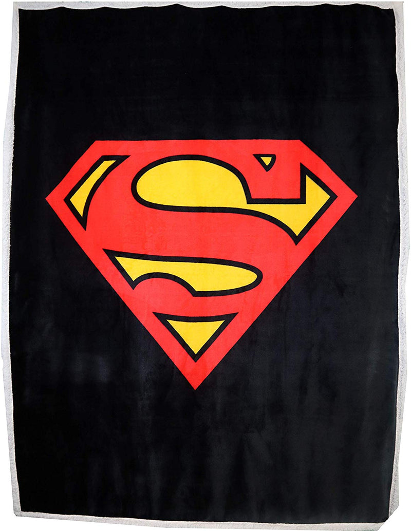 Sherpa Throw Superman Logo 50" x 60" Blanket - Flashpopup.com
