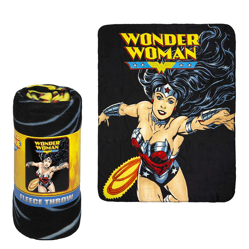 Throw Fleece Wonder Woman Flight Blanket 50" x 60" - Flashpopup.com