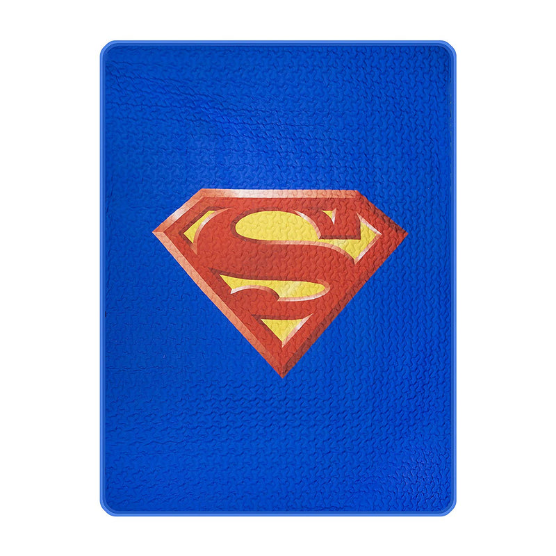 Quilted Bedspread Superman Shield TWIN Size - Reversible  Design - Flashpopup.com