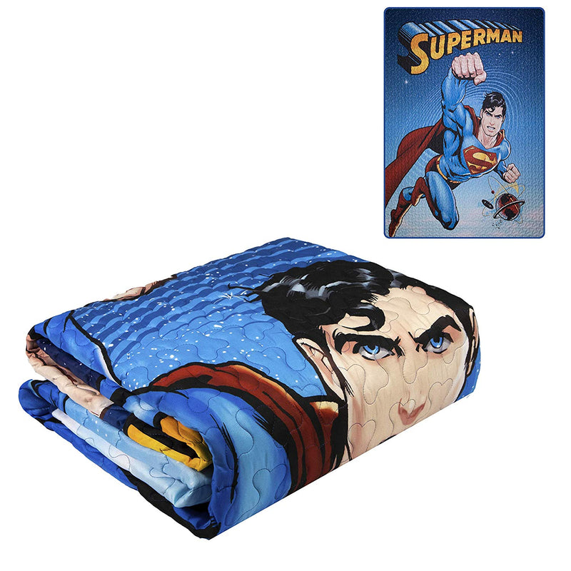 Quilted Bedspread Superman Universe TWIN Size - Flashpopup.com