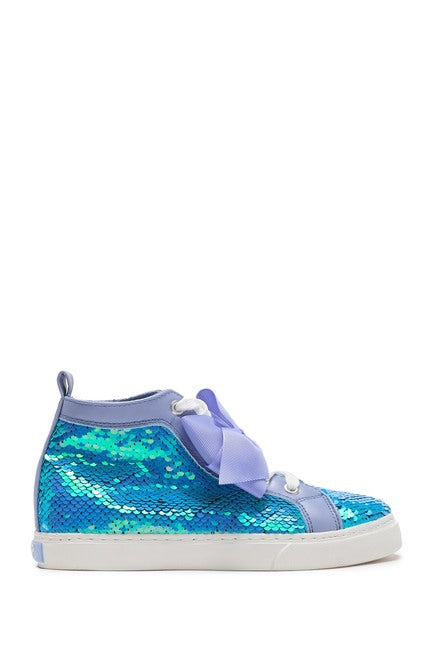 Jojo Siwa Blue Mermaid Sequin Sneakers (Toddler, Little Kid, & Big Kid) - Flashpopup.com